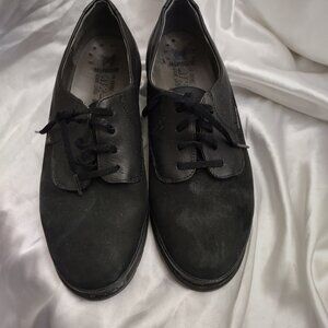 FRENCH Mephisto Chic! Shoes women Size 8 1/2 Black Leather & Suede WALKING SHOES